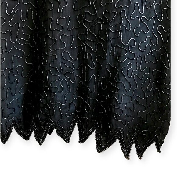 Vintage‎ Dress black beaded midi dress - Picture 8 of 10
